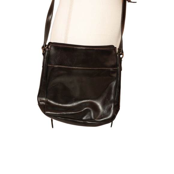 Relic Crossbody Handbag Black Leather Adjustable‎ Strap 9 x 9 x 4 - Picture 3 of 5